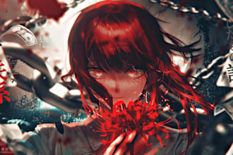 design creative high quality anime designs, banners, posters