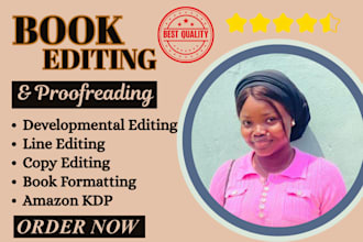 do copy editing book writing, proofread, kindle formatting, developmental editor