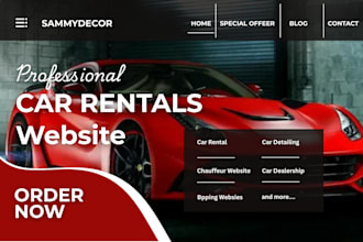 design a secure car hire website or car rental booking website