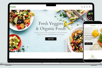 meal prep store food delivery shopify store catering website restaurant website