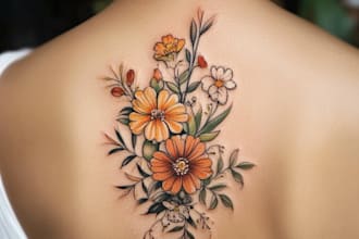 make quick geometric unique tattoo design for you