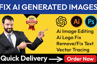 fix ai image flaws, upscale, text correction ai flyers convert editable design