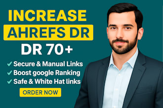 increase ahrefs dr domain rating using high authority seo dofollow backlinks
