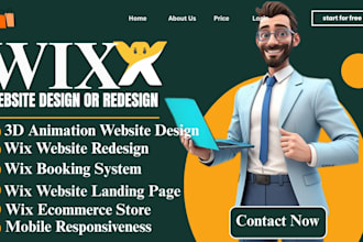 do 3d wix website design, redesign wix booking website with 3d spline scrolling