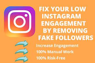 fix your low instagram engagement by removing fake followers