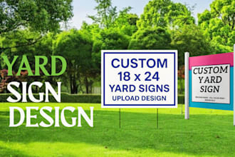 design lawn sign bandit sign yard sign real estate billboard signage sign in 24h