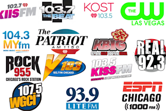 do exclusive music airplay and promotion on top california, chicago radio