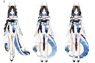 draw vtuber character furry anime character oc vtuber fanart furry character art