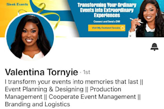 create linkedin profile designs from banner to featured sessions designs for you