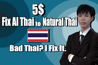 polish and fix ai english to thai text