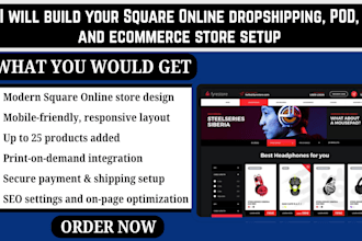 build your square online dropshipping pod and ecommerce store setup
