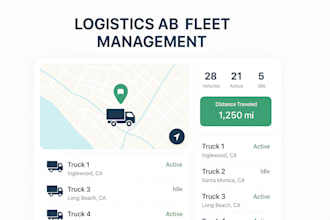 develop logistics app, fleet management, telematics software