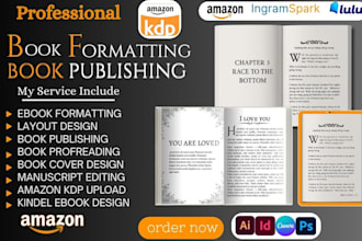 self publishing,amazon kdp,kindle book formatting, ebook,cover,design, proofread