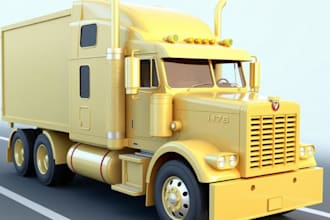 create high quality 3d truck models for 3d printing, stl, and cnc ready file