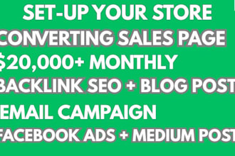 set up converting stan store sales funnel email campaign seo for passive income