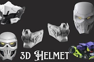 sculpt 3d helment 3d oni mask 3d cosplay prop 3d model for 3d printing