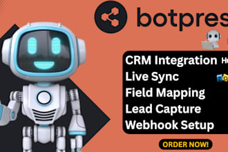integrate botpress chatbot with hubspot zoho airtable crm