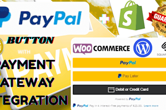 build your shopify store with payment gateway integration with paypal button