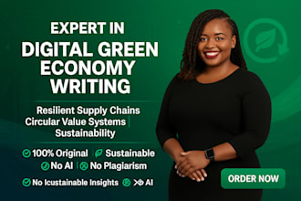 do digital green economy, resilient supply, assigned, circular value chains