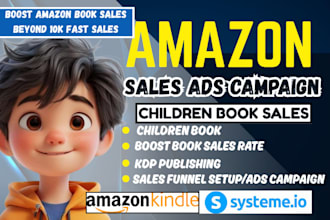amazon children book promotion, children book sales funnel KDP publishing