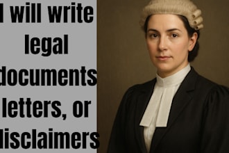 write legal documents, letters, or disclaimers