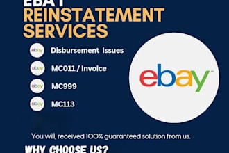 reinstate your ebay account from mc011, mc999, mc081 suspensions