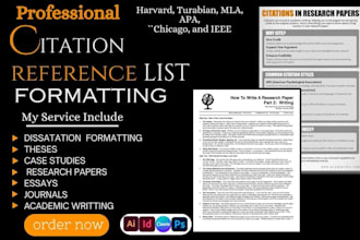 do citation and format reference list in harvard turabian mla apa chicago ieee