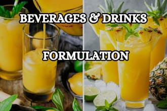 formulate beverage, juice, shakes, smoothie and soft drink