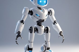 design robotic toy 3d, 3d printed robot, sci fi robot toy design, 3d robot model