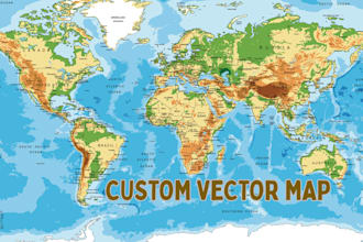 design a custom vector map illustration for event, venue, and a city map