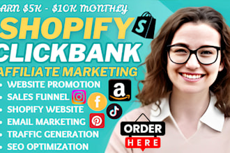 do affiliate marketing link promotion clickbank affiliate and shopify sales