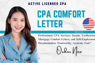 audit mortgage cpa comfort letter income verification review financial statement