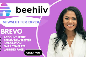 setup beehiiv account, beehiiv newsletter, landing page brevo, beehiiv template