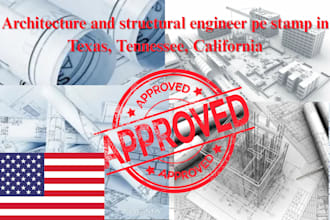 review architecture and structural engineer pe stamps in tx, tn, ca