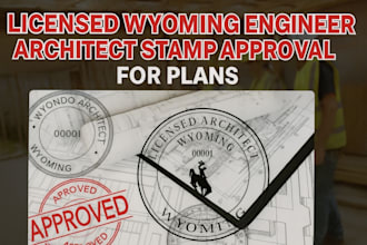 licensed wyoming engineer architect stamp approval for plans