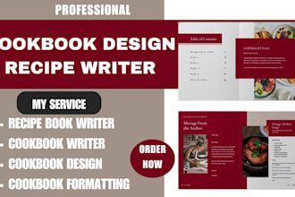 write quality cookbook recipe book cookbook formatting, cookbook design ebook