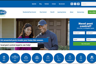 build house cleaning website, pest control, fumigation website