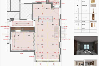 do 2d and 3d floor plan permit drawing blue print space planning
