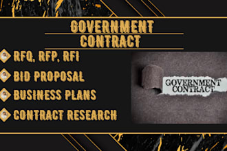 develop rfp, rfi, rfq, and government bid responses that win contract