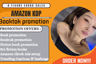 setup amazon kdp ads, tik tok book promotion, book trailer, booktok promotion