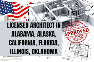 licensed architect in alabama, alaska, california, florida, illinois, oklahoma