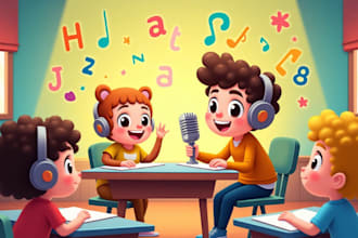 write original songs, funny cartoon kids song for children
