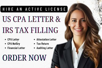 amend business or gift tax returns, US CPA notary letter, income verification
