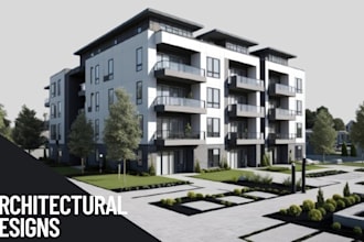 design, unique architectural master plan, sketch building project, in 2d and 3d