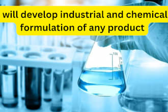 develop industrial and chemical formulation of any product