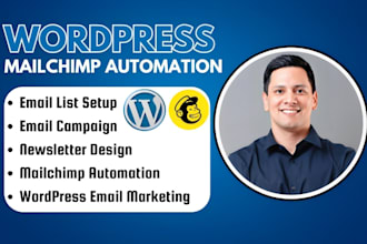setup wordpress mailchimp email automation email campaign newsletter design
