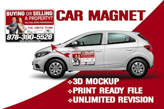 design car magnet, and truck, van, professional car magnet