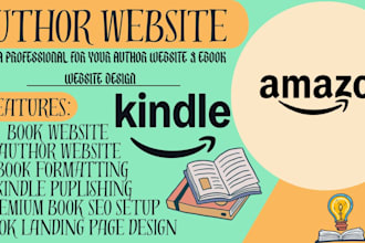 design author website, ebook landing page, ebook website, book author website