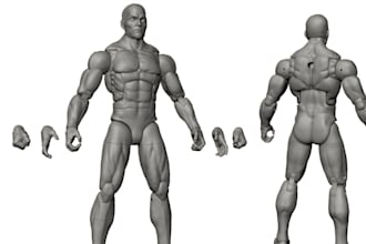 3d character modeling,3d action figure,3d toy model,3d articulated action figure