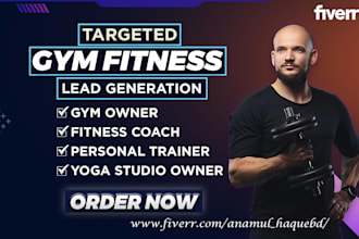 do targeted gym leads, fitness and yoga studio owner email list